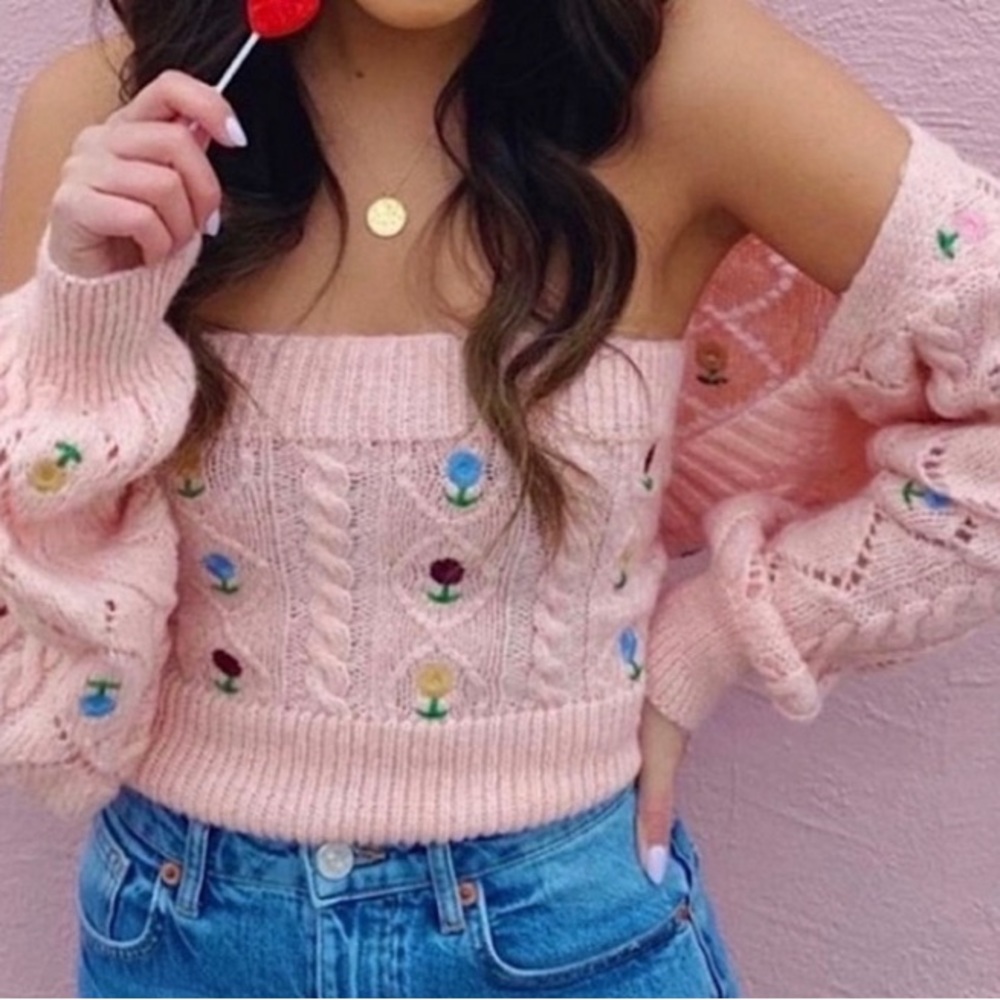 Zara tube top sweater